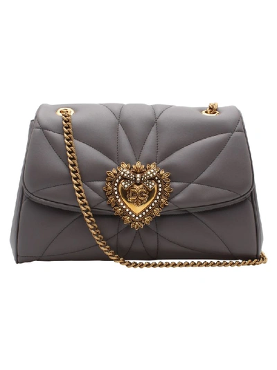 Shop Dolce & Gabbana Leather Bag In Lead