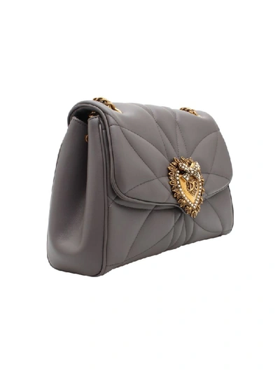 Shop Dolce & Gabbana Leather Bag In Lead
