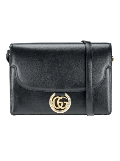 Shop Gucci Gg Ring Shoulder Bag In Black