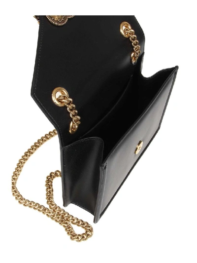 Shop Dolce & Gabbana Medium Devotion Bag In Smooth Calfskin In Black