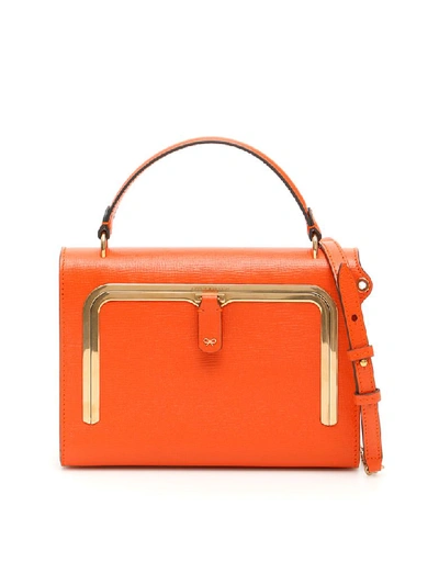 Shop Anya Hindmarch Small Postbox Bag In Clementine (orange)