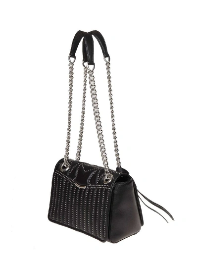 Shop Jimmy Choo Shoulder Helia / S In Matelasse Nappa Black Color