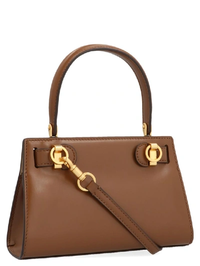 Shop Tory Burch Lee Radziwill Bag In Brown