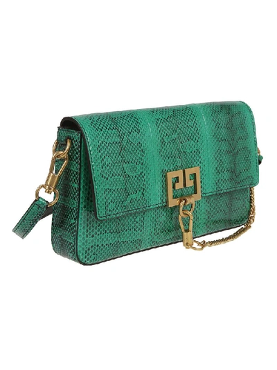 Shop Givenchy Charm Clutches In Green