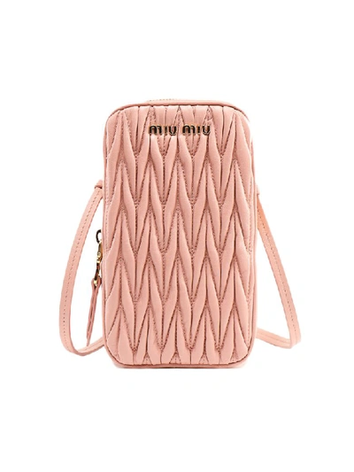 Shop Miu Miu Mini Bag Matelasse` In Orchidea