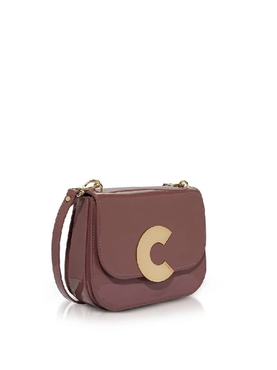 Shop Coccinelle Craquante Rock Medium Patent Leather Shoulder Bag In Peony