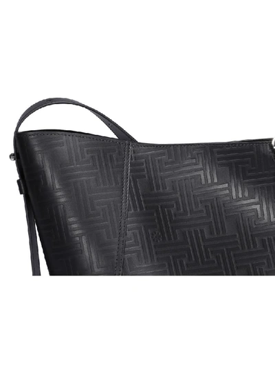 Shop Lanvin Asymmetrical Medium Bucket Bag In Black