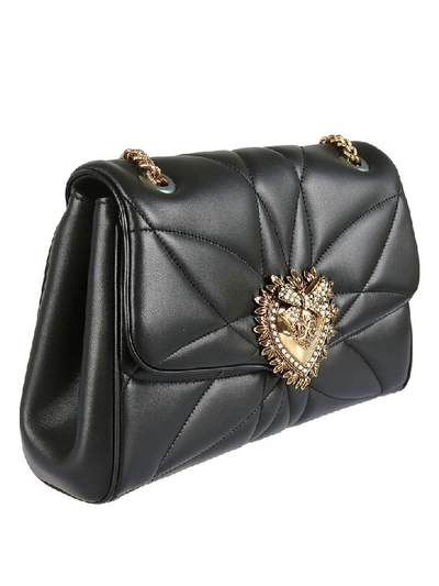 Shop Dolce & Gabbana Embellished Shoulder Bag In Black