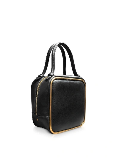 Shop Alexander Wang Black Leather Halo Top Handle Satchel Bag