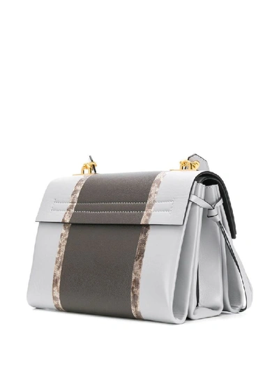 Shop Valentino Sm V Ring Bag In Pastel Grey/graphite