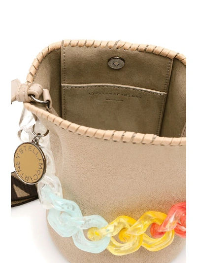 Shop Stella Mccartney Pastel Chain Bucket Bag In Butter (beige)
