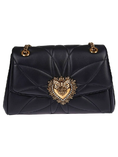 Shop Dolce & Gabbana Quilted Shoulder Bag In Black