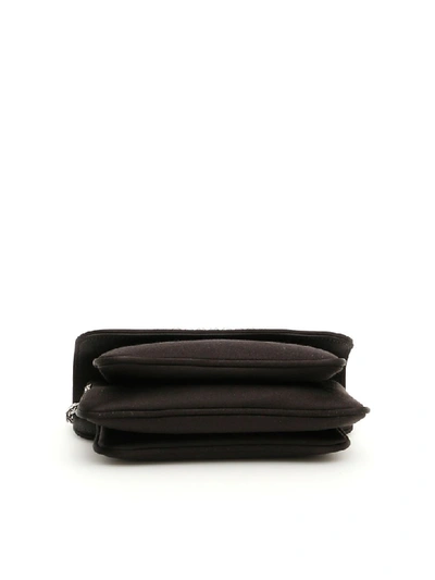Shop Rodo Swarovski Satin Mini Bag In Black (black)