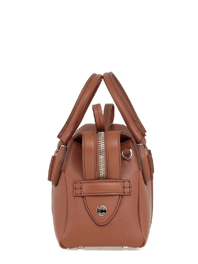 Shop Tod's Leather Shoulder Bag In Cuoio Scuro