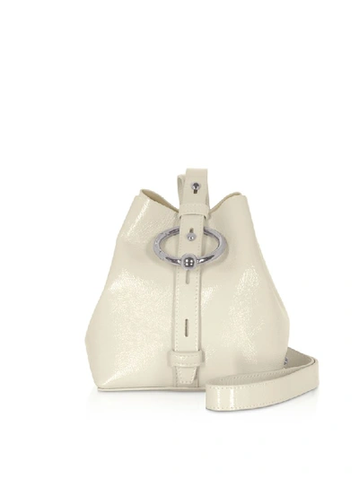 Shop Rebecca Minkoff Naplack Leather Mini Kate Bucket Bag In Clay