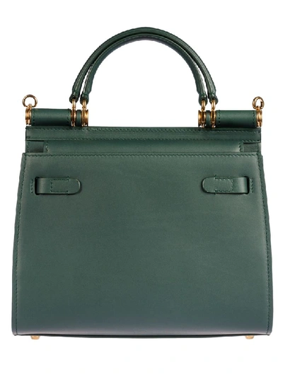 Shop Dolce & Gabbana Logo Plaque Tote In Green