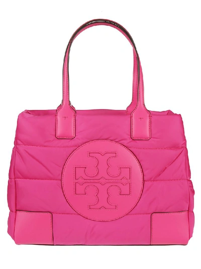 Shop Tory Burch Ella Mini Puffer Tote In Bright Pink