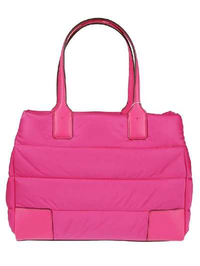 Shop Tory Burch Ella Mini Puffer Tote In Bright Pink