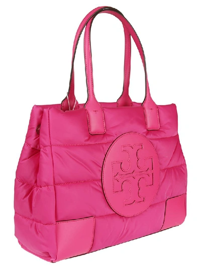 Shop Tory Burch Ella Mini Puffer Tote In Bright Pink