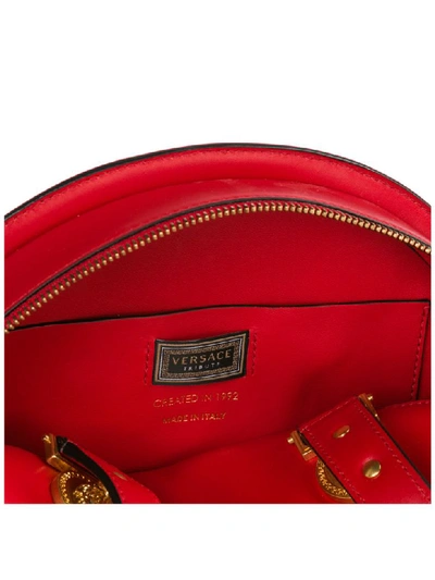 Shop Versace Tribute Handbags In Rosso - Nero - Oro