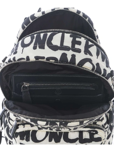Shop Moncler Backpack In Avorio/nero