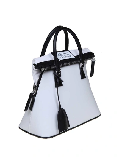 Shop Maison Margiela Handbag 5ac Uv Mini In Calf Leather White Color In Pink