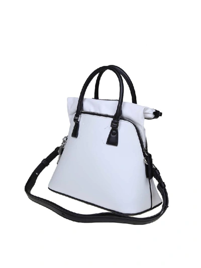Shop Maison Margiela Handbag 5ac Uv Mini In Calf Leather White Color In Pink