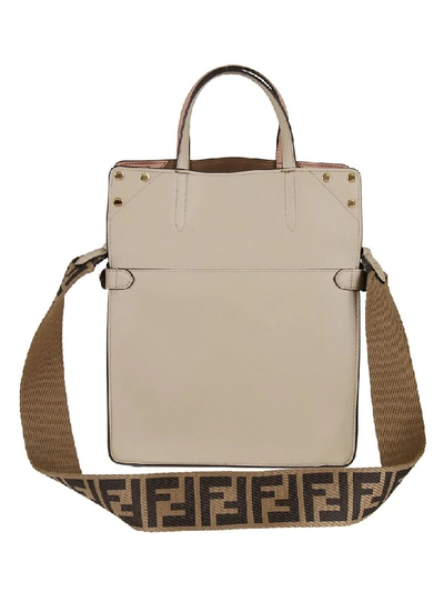 Shop Fendi Flip Regular Shoulder Bag In Brown