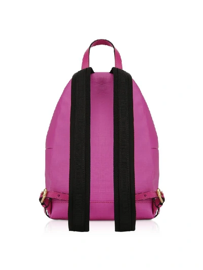 Shop Moschino Teddy Bear Nylon Backpack In Fuchsia