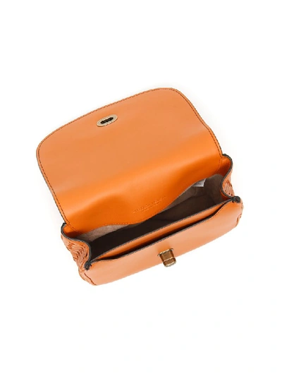 Shop Bottega Veneta Nappa Bv Luna Mini Bag In Orange Nero (orange)