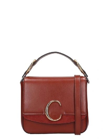 Shop Chloé Chloe Small Shoulder Bag In Brown Leather