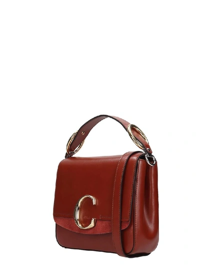 Shop Chloé Chloe Small Shoulder Bag In Brown Leather