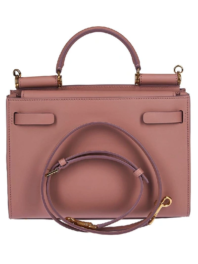 Shop Dolce & Gabbana Logo Plaque Tote In Pink