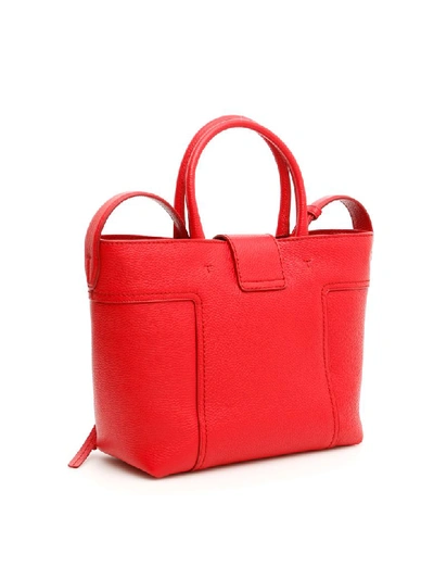 Shop Tod's Medium Double T Shopper In Red (red)