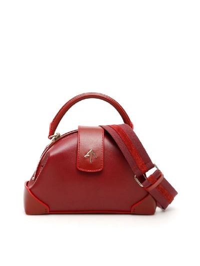 Shop Manu Atelier Demi Bag In Burgundy Red Ruby (red)