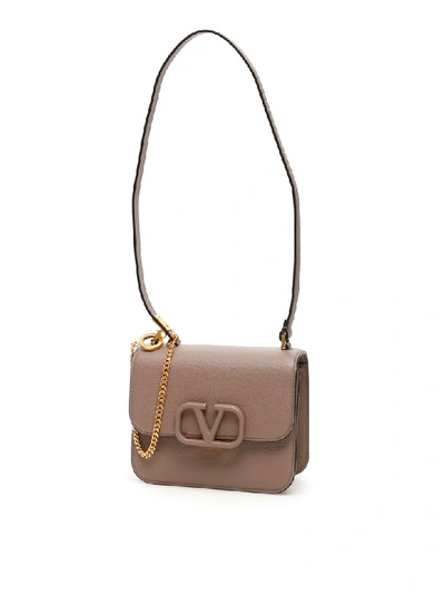 Shop Valentino Small Vsling Bag In Clay (grey)