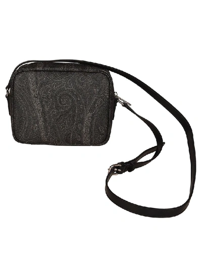 Shop Etro Book Paisley Shoulder Bag In Black