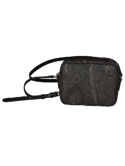Shop Etro Book Paisley Shoulder Bag In Black