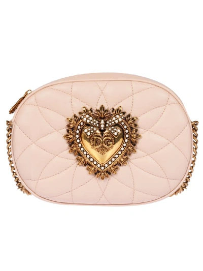 Shop Dolce & Gabbana Chained Shoulder Bag In Pink