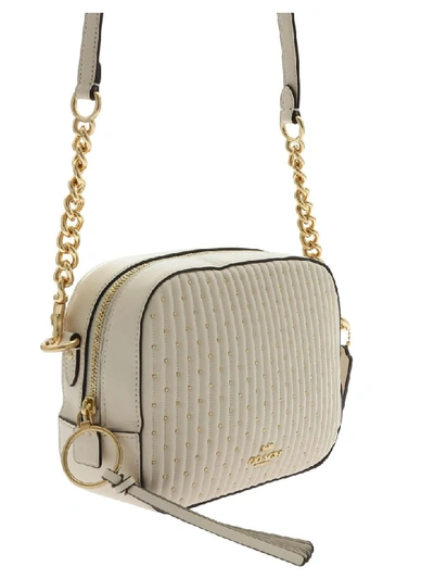 Shop Coach Quilted Camera Shoulder Bag In White