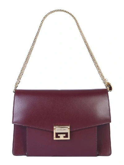 Shop Givenchy Medium Gv3 Bag In Bordeaux