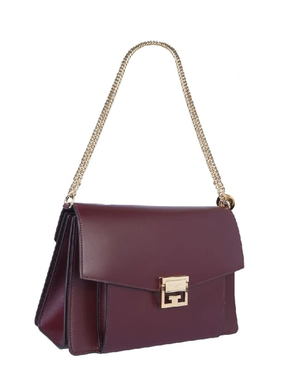 Shop Givenchy Medium Gv3 Bag In Bordeaux