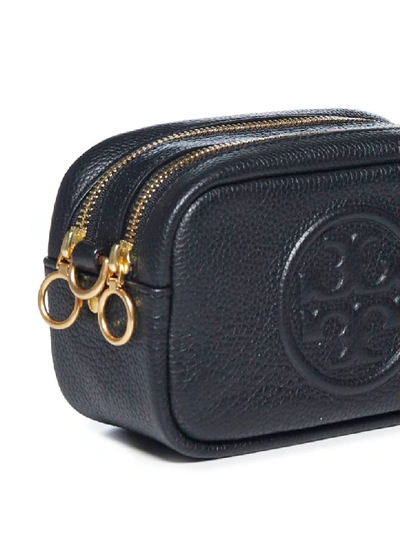 Shop Tory Burch Perry Bombe Mini Bag Shoulder Bag In Black