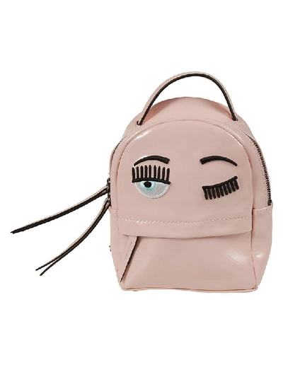 Shop Chiara Ferragni Flirting Eye Backpack In Pink