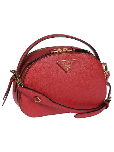 Shop Prada Bandoliera Shoulder Bag In Fire