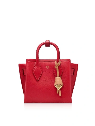 Shop Mcm Neo Milla Mini Tote In Ruby