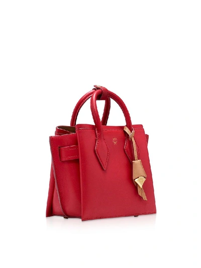 Shop Mcm Neo Milla Mini Tote In Ruby