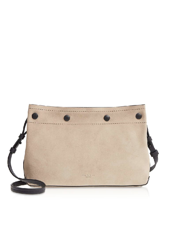 grey suede crossbody bag