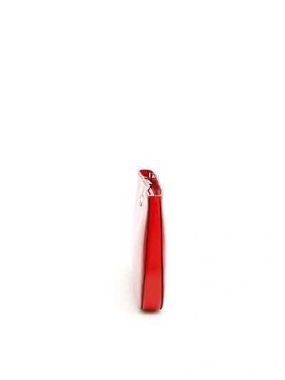 Shop Prada Brushed Calfskin Sidonie Clutch In Rosso (red)