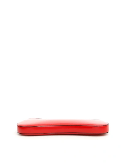 Shop Prada Brushed Calfskin Sidonie Clutch In Rosso (red)